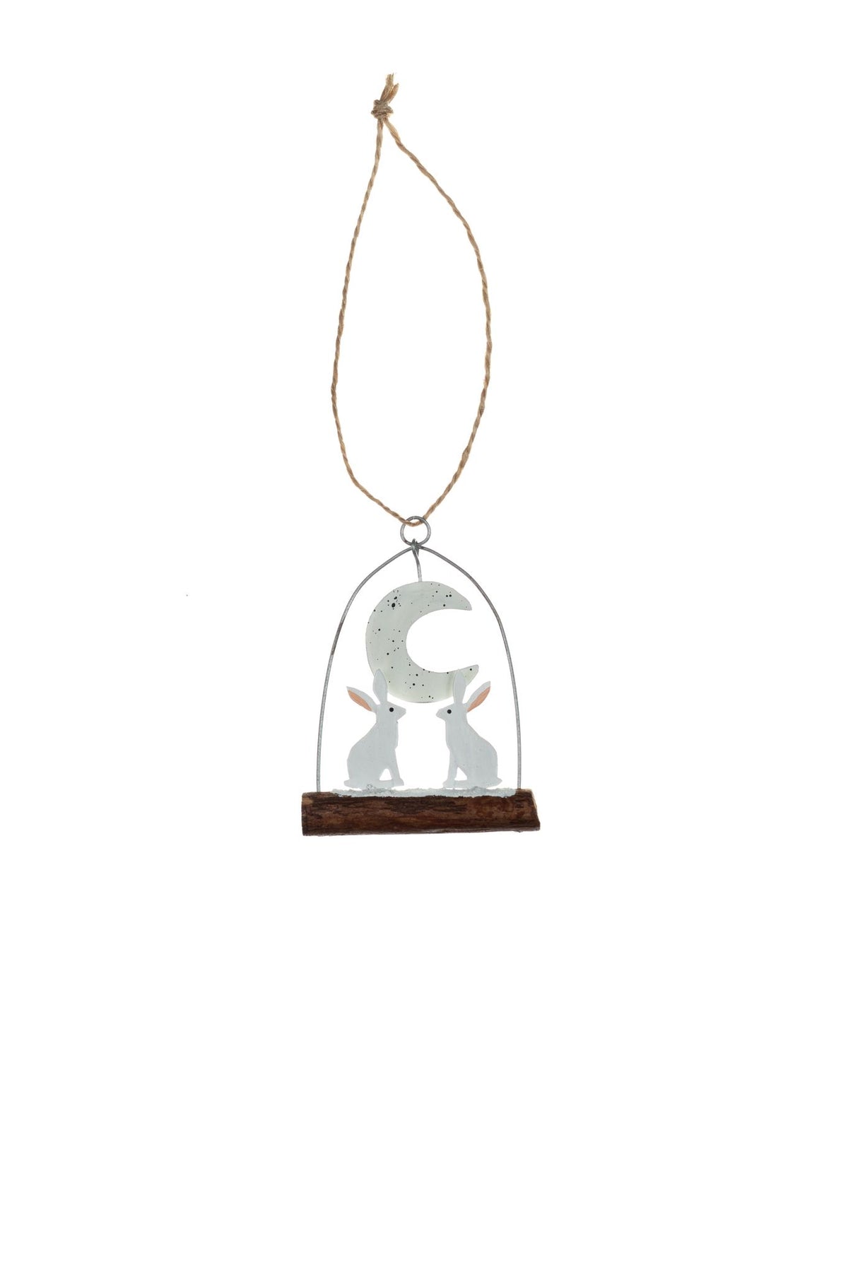 Moon & Bunnies Xmas Decoration