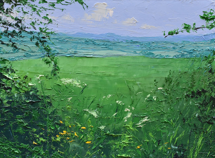 Angelica and Buttercups - oil on canvas by Colin Carruthers
