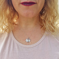 ‘Mycenae’ Necklace - Sterling Silver, Gold, Opal & Garnet by Chloe Romanos (CLR261)