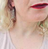 ‘Dragonfly Wings’ Earrings - Sterling Silver & Garnet by Chloe Romanos (CLR401)