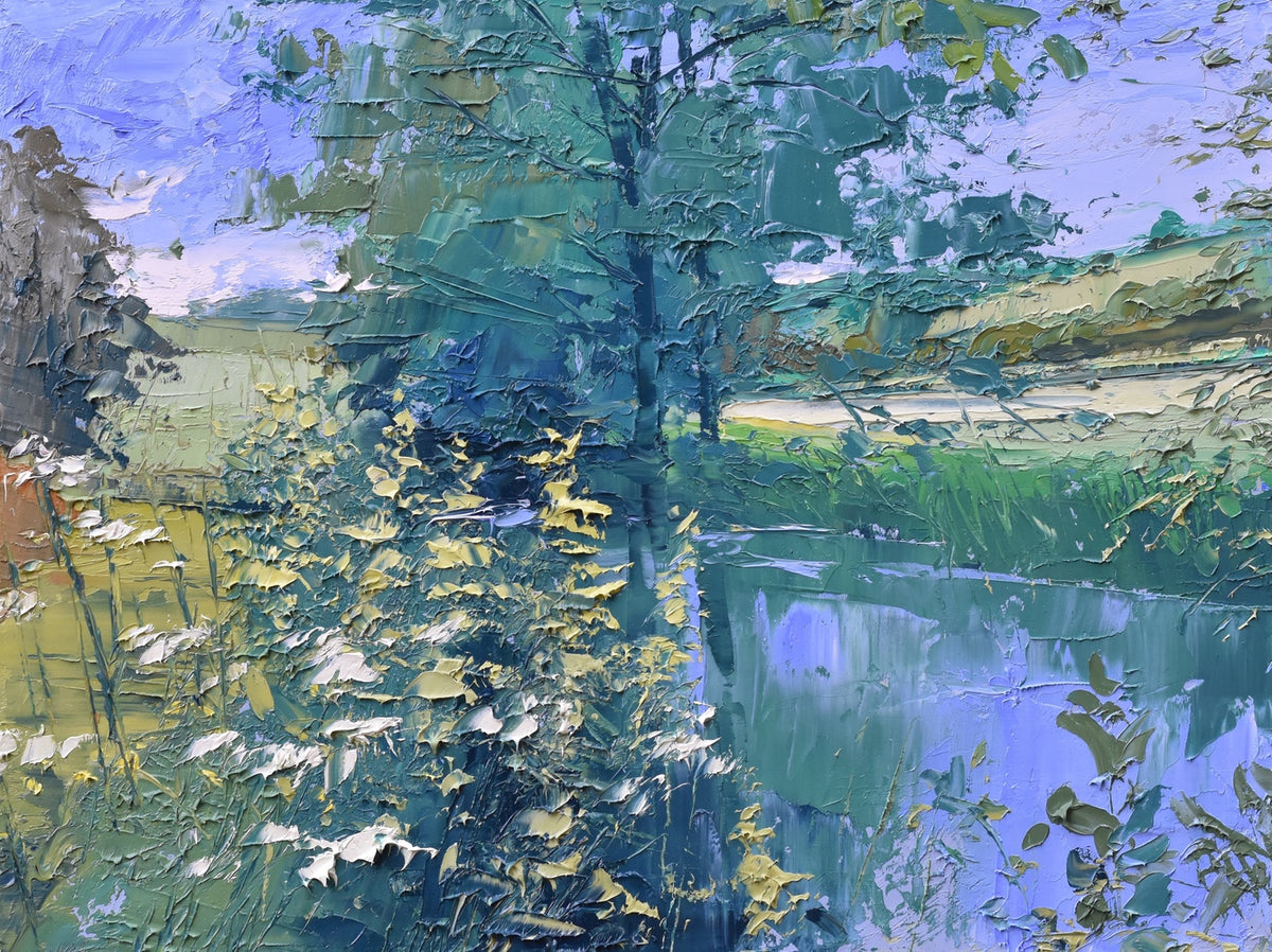 Down to the River - oil on canvas by Colin Carruthers