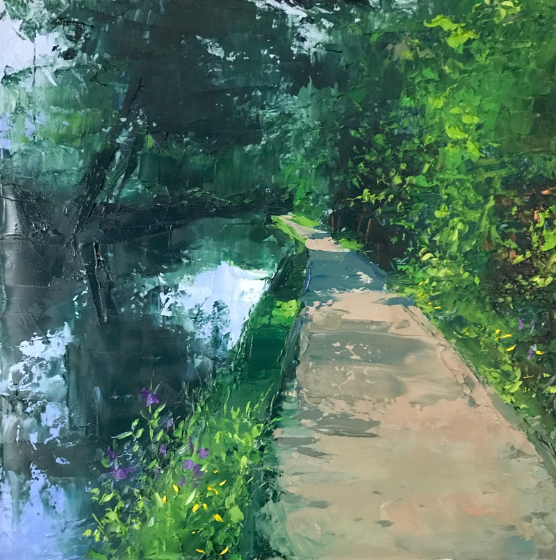 Towpath - oil on canvas by Colin Carruthers