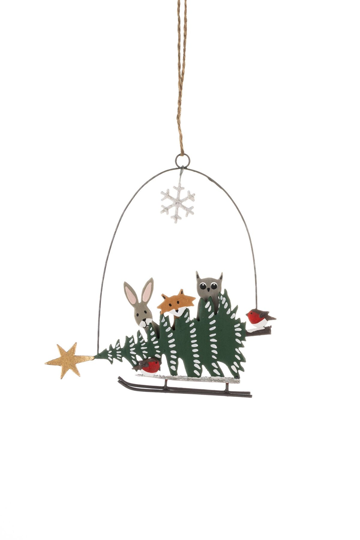  Christmas Tree Animal Sled Xmas Decoration