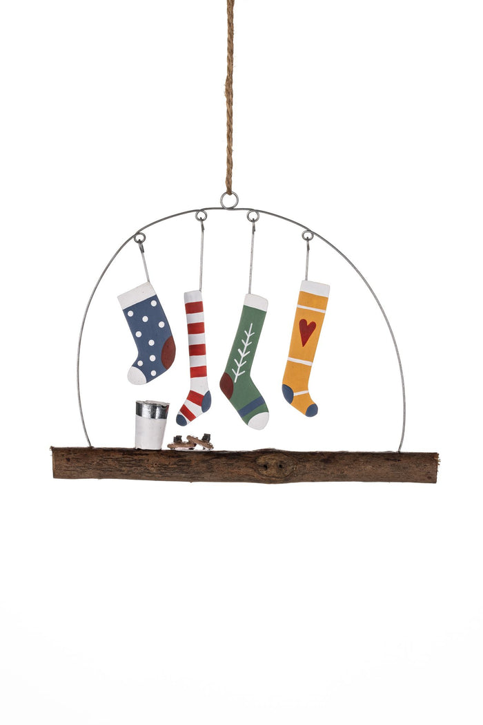 Four Jolly Xmas Stockings Xmas Decoration