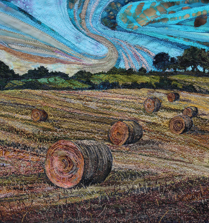 A Summer's Eve - textile art by Rachel Wright