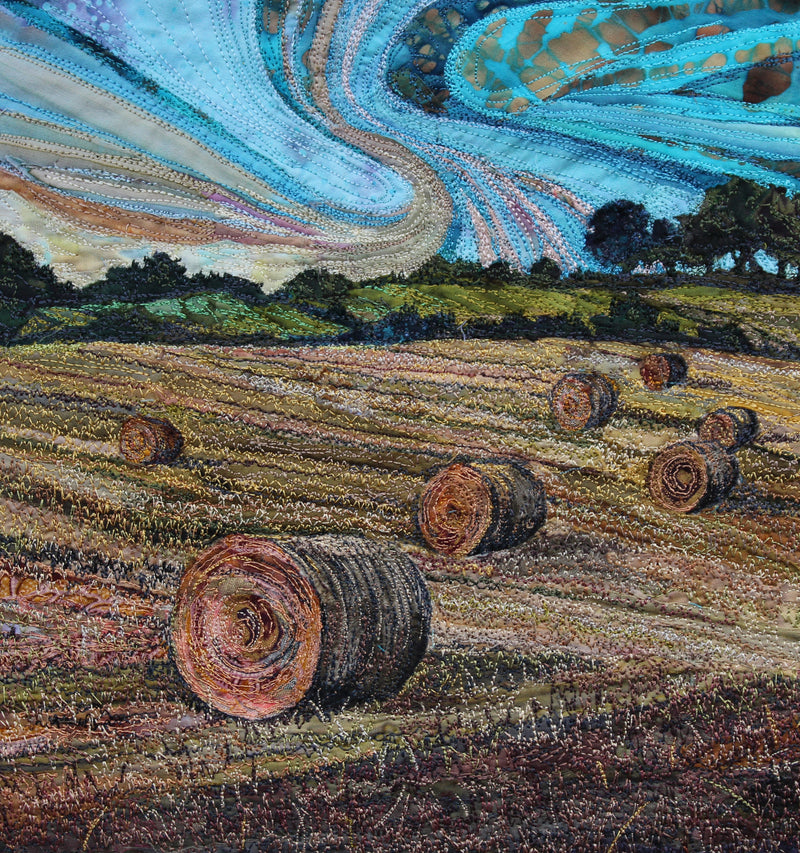 A Summer's Eve - textile art by Rachel Wright