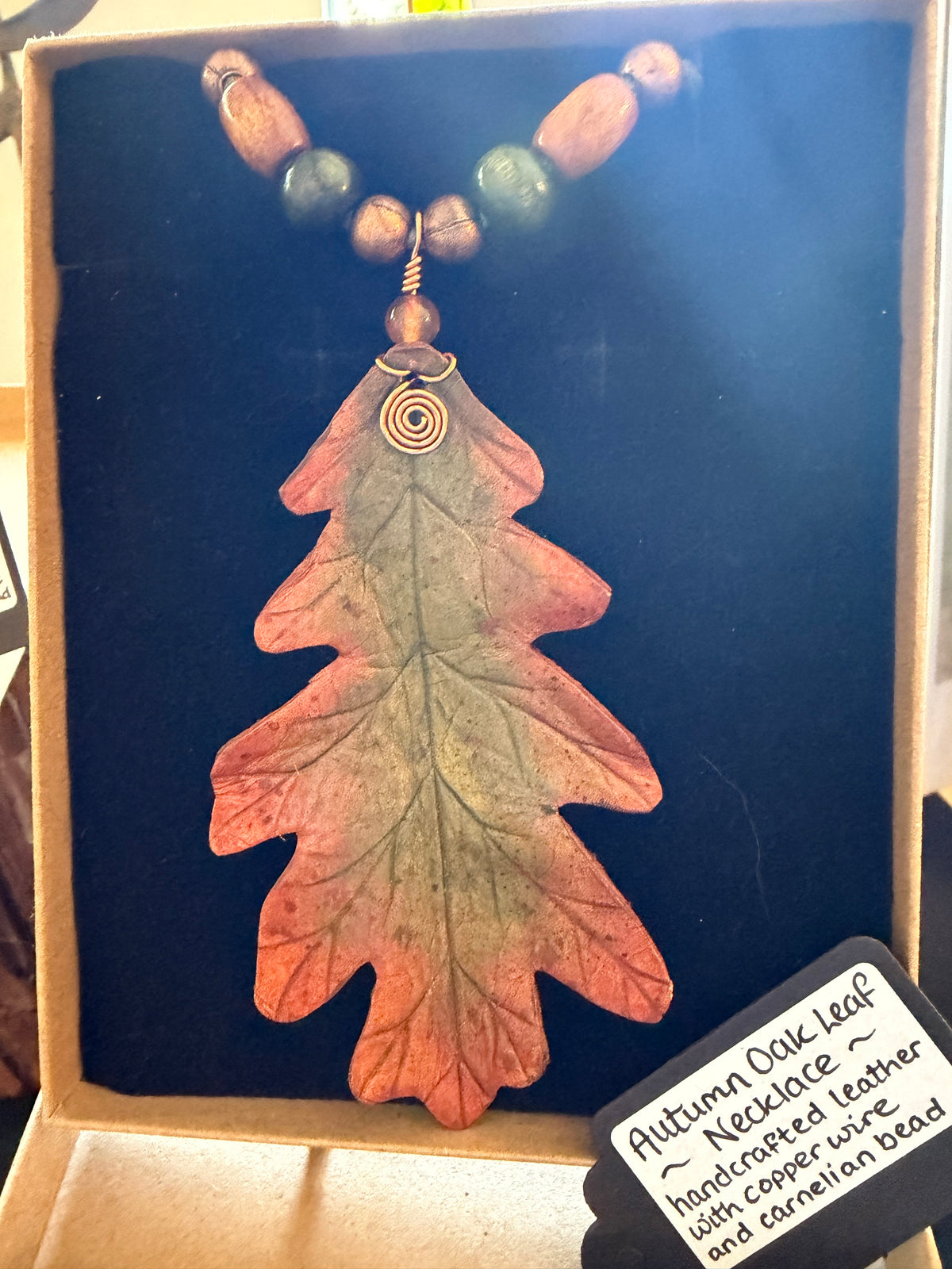 Autumn Oak Leaf Necklace by Esther Remmington (TribaMythica)