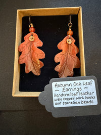 Autumn Oak Leaf Earrings
