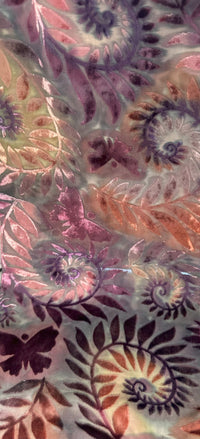 Autumnal Butterfly Design Hand Painted Devore Velvet Scarf by Diane Jones (DJ36)