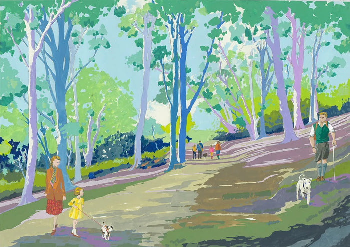 A Walk in the Woods Print by Mary Casserley