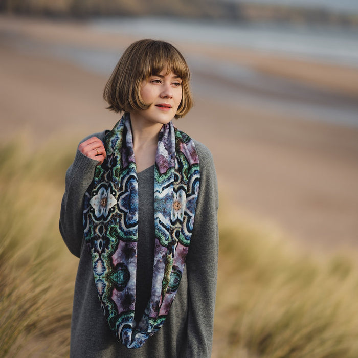 "Ayre" Velvet Infinity Scarf by Agate & Ayre