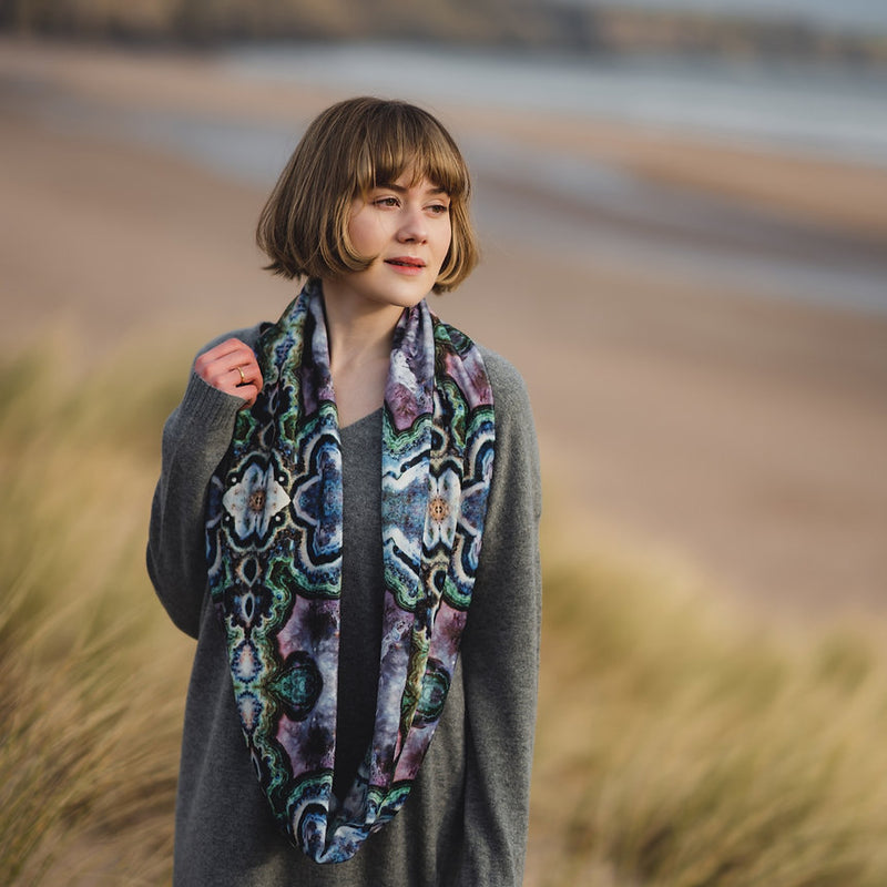 "Ayre" Velvet Infinity Scarf by Agate & Ayre