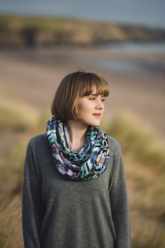 "Ayre" Velvet Infinity Scarf by Agate & Ayre