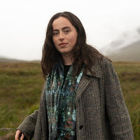 "Basalt" Velvet Infinity Scarf by Agate & Ayre