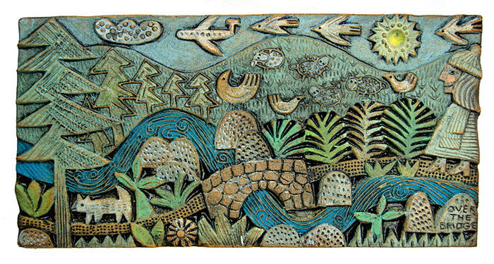 Over the Bridge - Ceramic Relief by Hilke MacIntyre