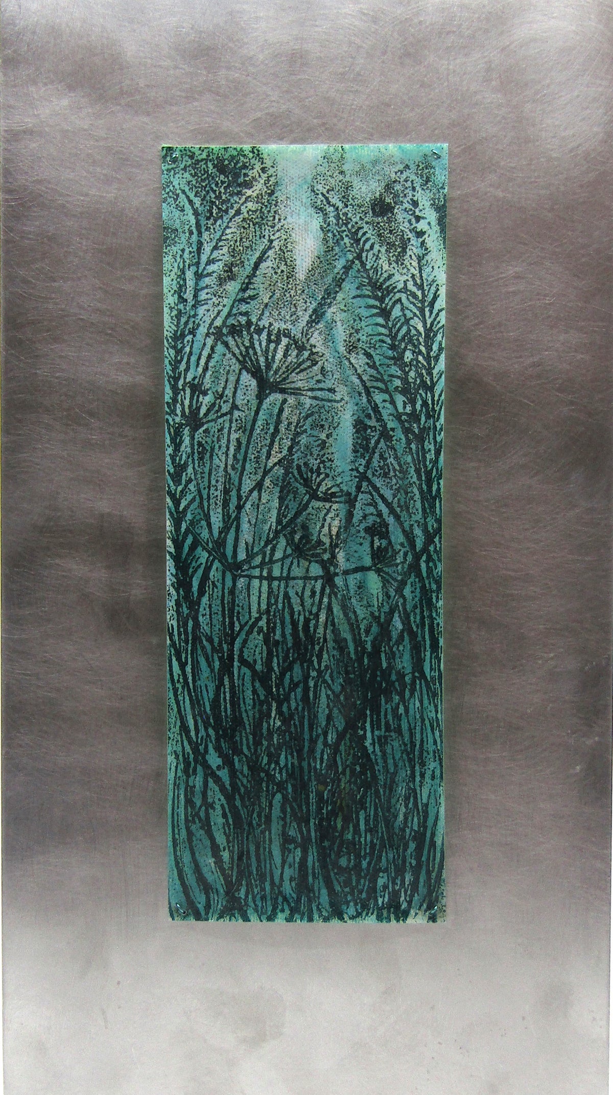 Recycled plastic on aluminium by Anna Roebuck