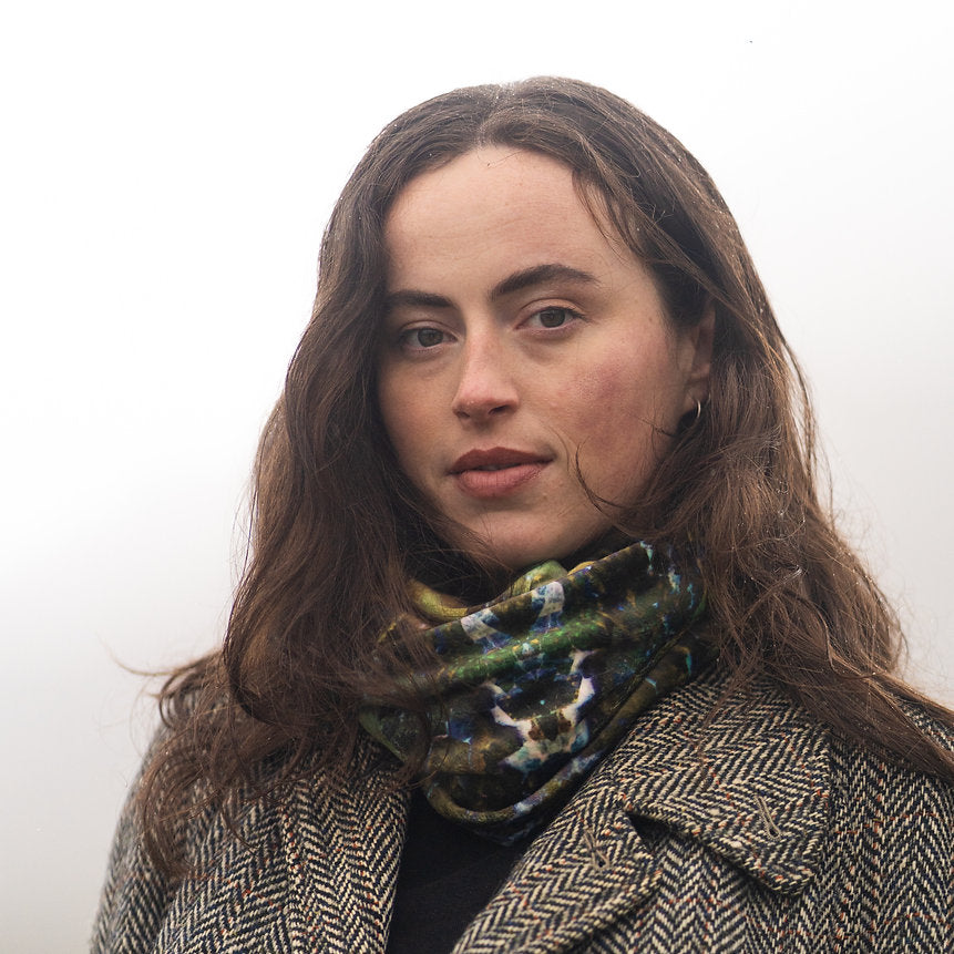"Cairngorm" Velvet Infinity Scarf by Agate & Ayre