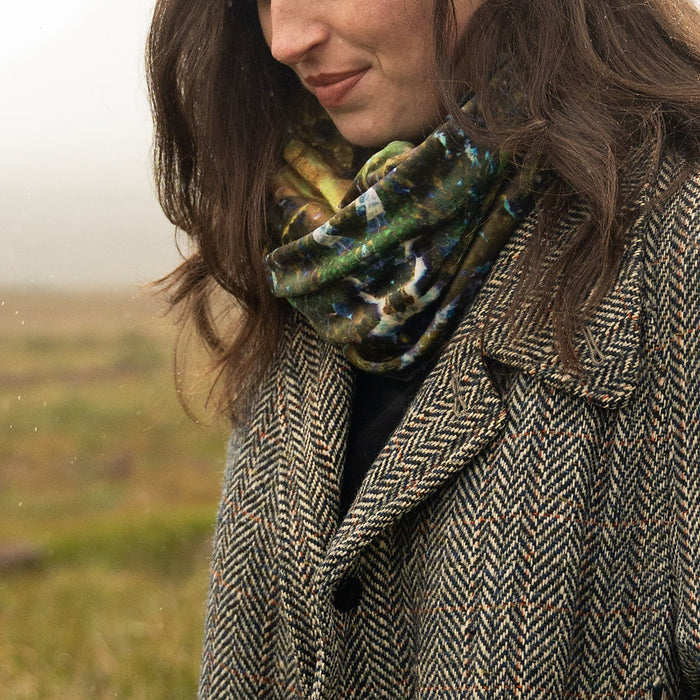 "Cairngorm" Velvet Infinity Scarf by Agate & Ayre
