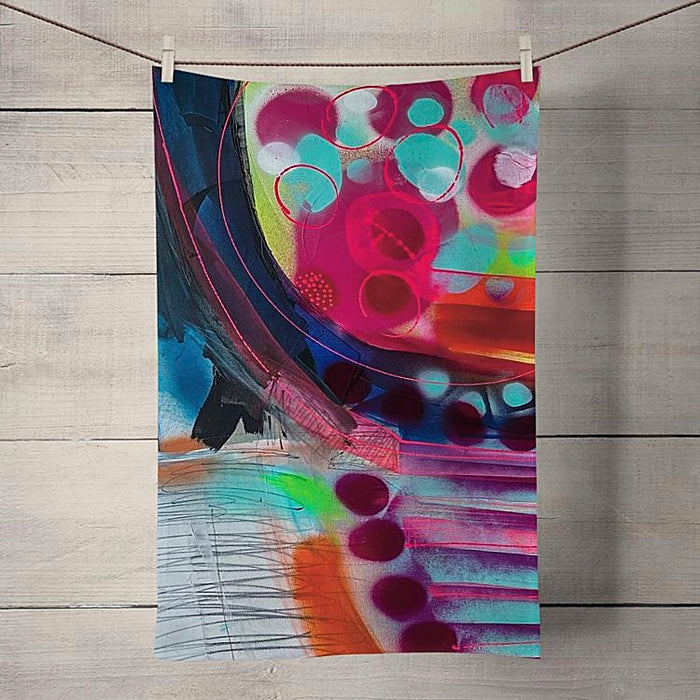 Just for the Joy of It - cotton tea towel with design by Amy Huitson