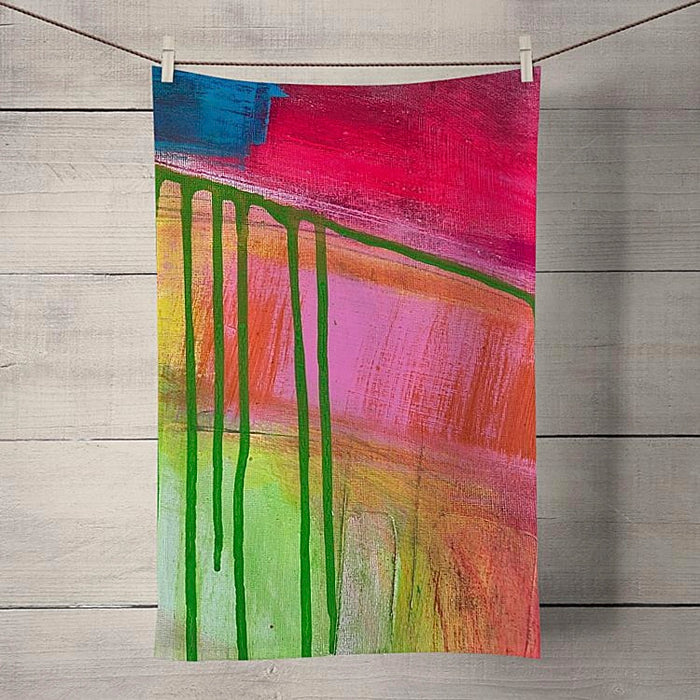 Chasing Clouds cotton tea towel with design by Amy Huitson
