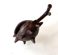 Bronze Miniature Sleeping Mouse in a Conker by David Meredith