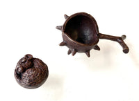 Bronze Miniature Sleeping Mouse in a Conker by David Meredith