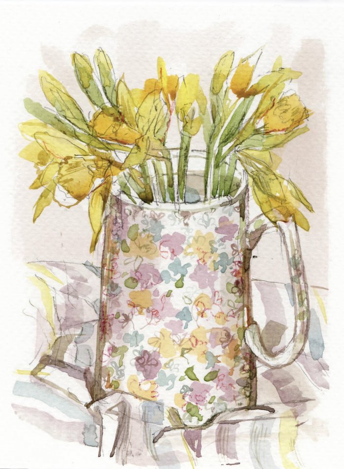 Daffodils in Vase by Carmen Carreira