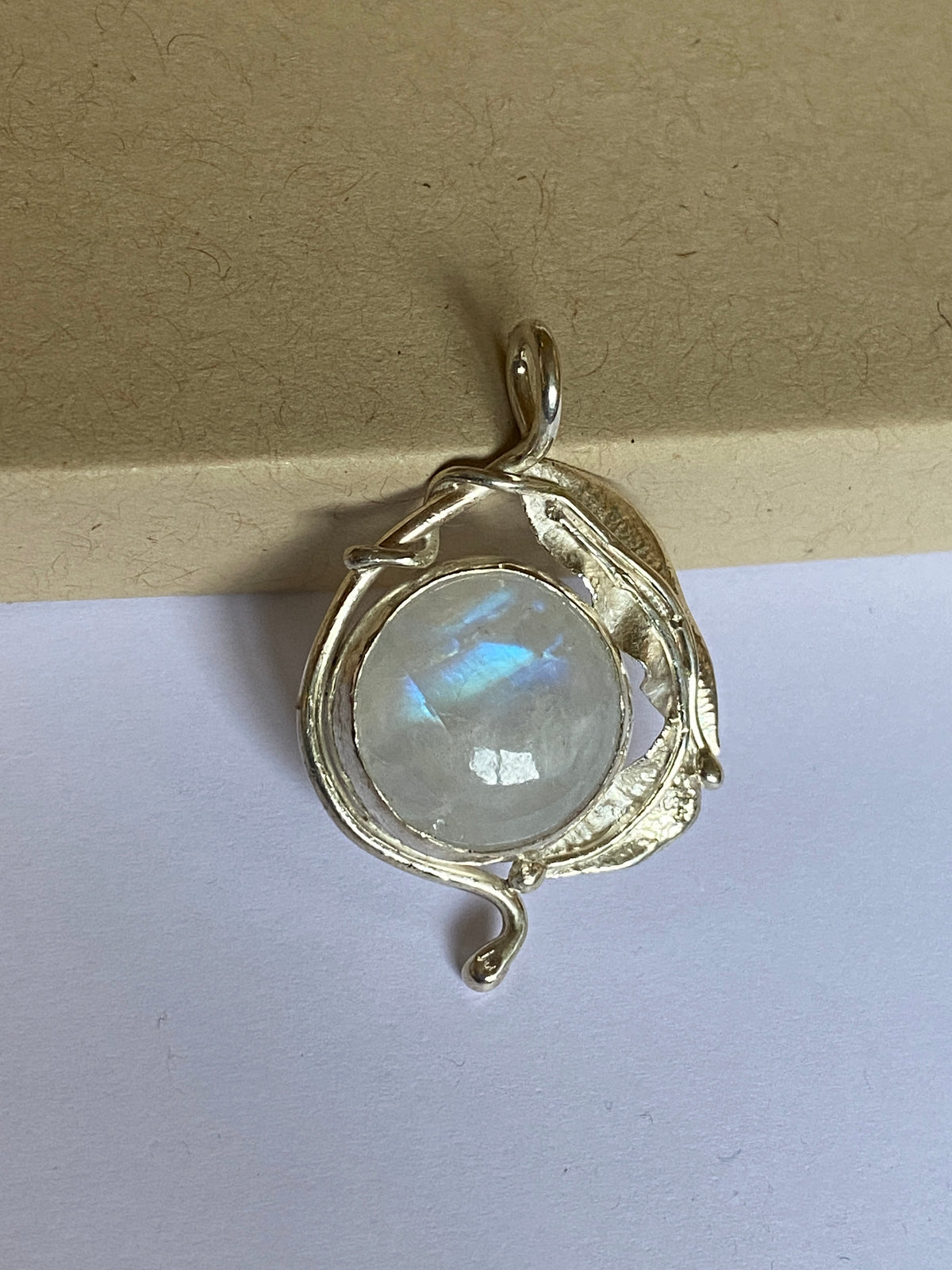 Moonstone Pendant - sterling silver (EB007) by Tsedey Roscoe