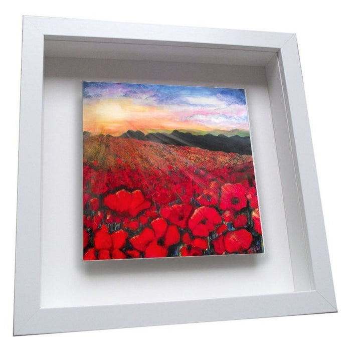 "Poppies" Printed Ceramic Tile by Emily Ward