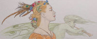 'Enter Autumn' - print with hand-drawn detailing on mount by Ed Org