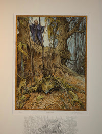 'Goblin Wood' - print with hand-drawn detailing on mount by Ed Org