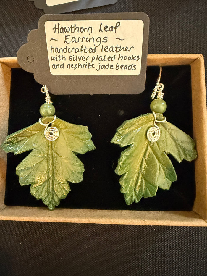 Hawthorn Leaf Earrings