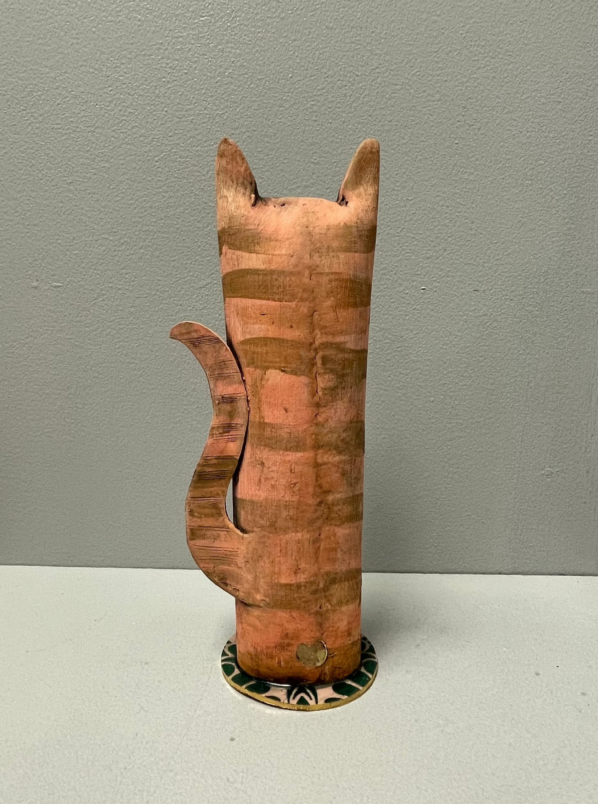 Large Cat - Ceramic Sculpture by Sarah Saunders
