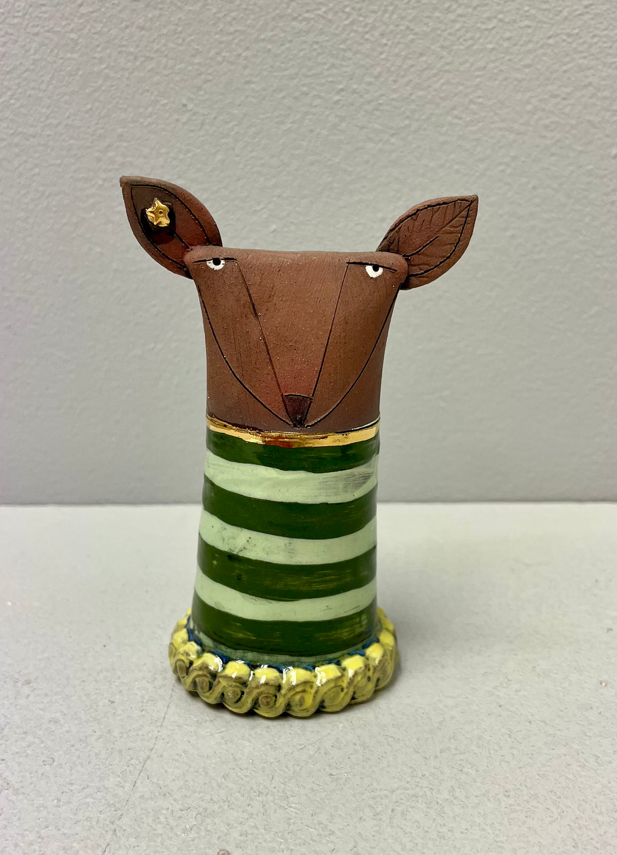 Small Dog - Ceramic Sculpture by Sarah Saunders