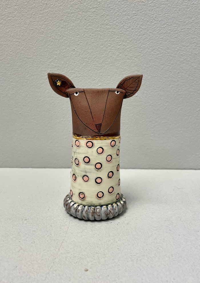 Small Dog - Ceramic Sculpture by Sarah Saunders