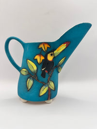 Toucan & Bee-Eater Design Large Jug in Teal with by Jeanne Jackson