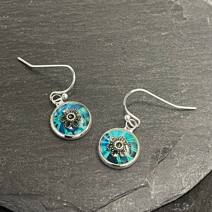 Turquoise drop earrings by NimaNoma