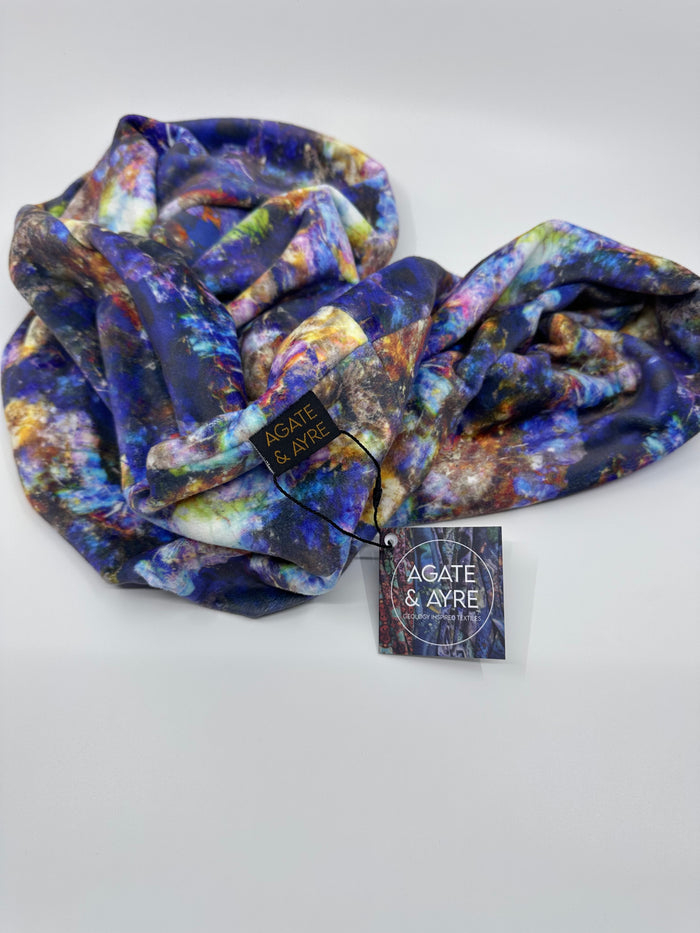 "Labradorite" Velvet Infinity Scarf by Agate & Ayre