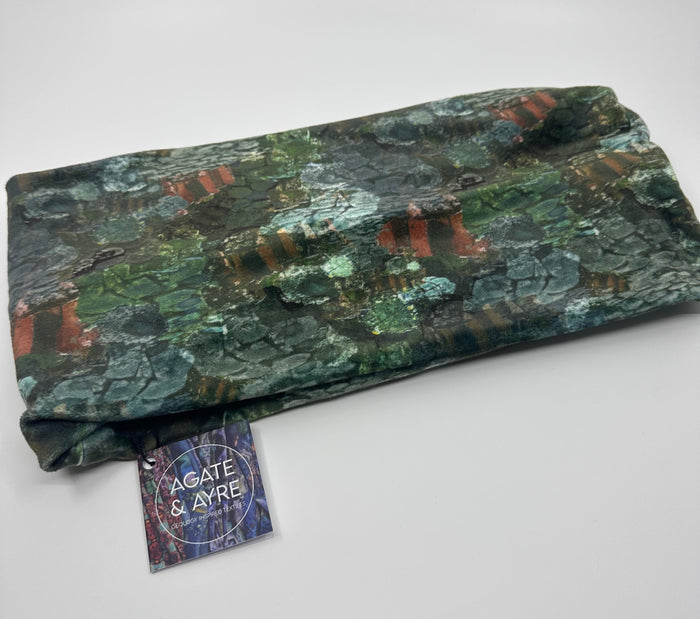 "Basalt" Velvet Infinity Scarf by Agate & Ayre