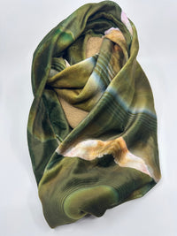 "Moss" Velvet Infinity Scarf by Agate & Ayre