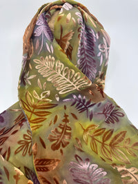 Autumn Leaf Devore Scarf