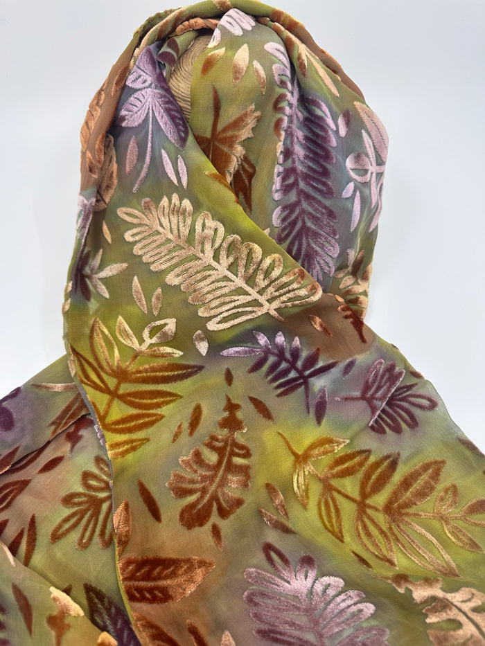 Autumn Leaf Devore Scarf