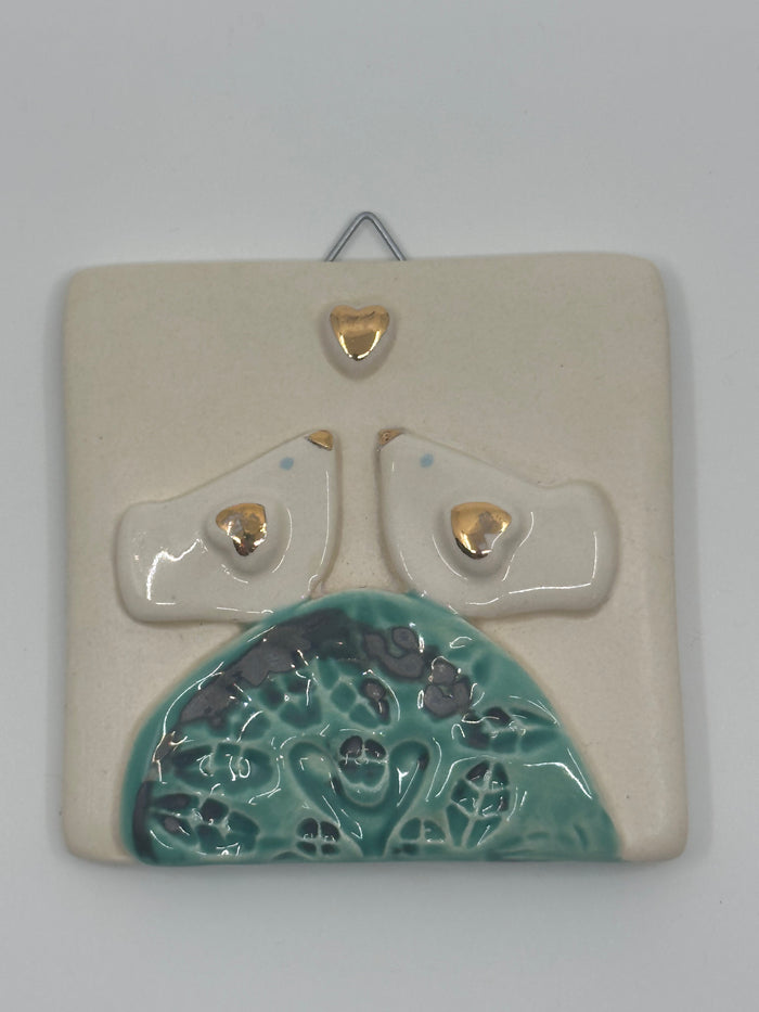 Two Bird Design Hanging Tile by Sophie Smith (SS96)
