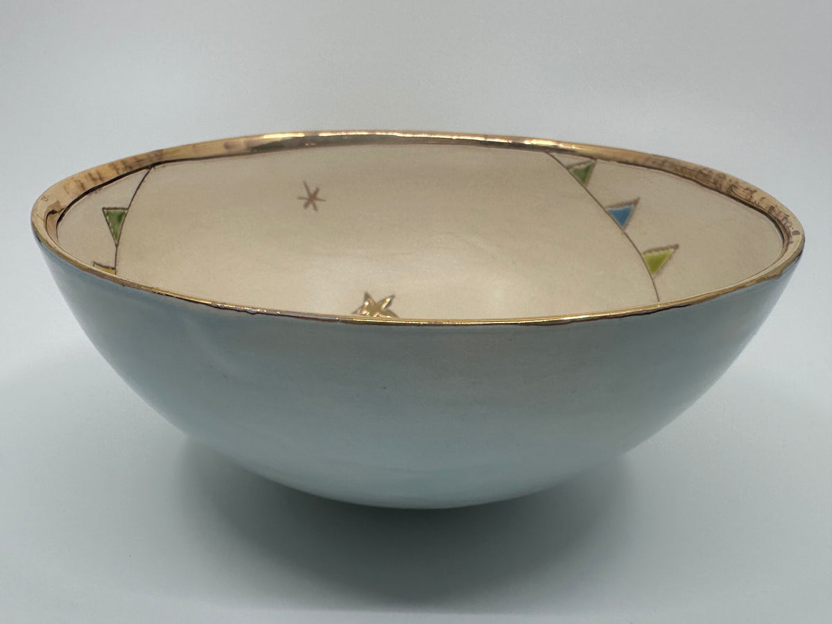Small Bowl with 2 Birds & Bunting by Sophie Smith (SS101)