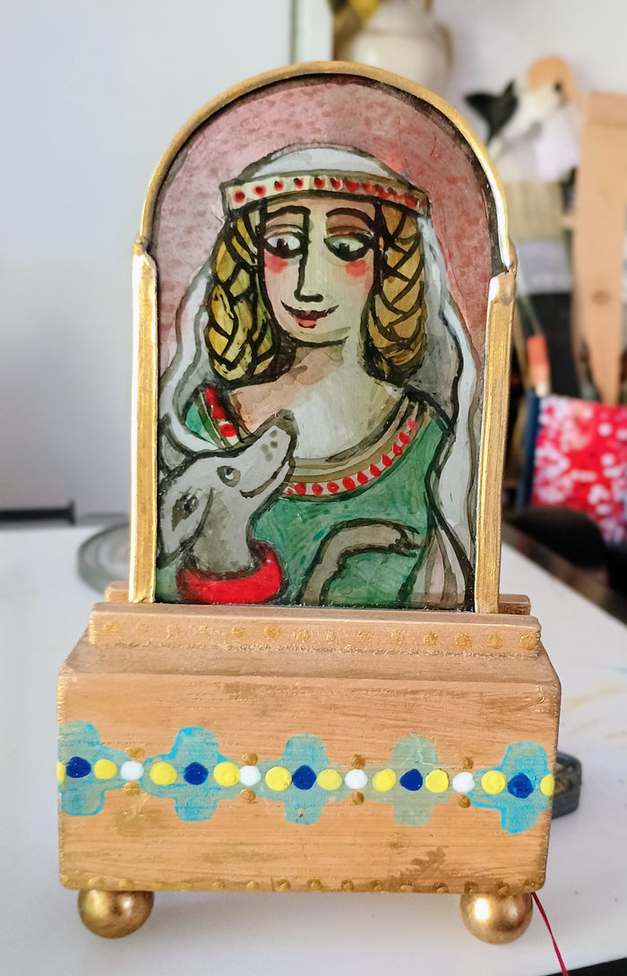 Maiden & Hound - hand-crafted stained glass by Rhiannon Powell