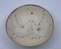 Large Bowl with 2 Birds & Bunting by Sophie Smith (SS105)