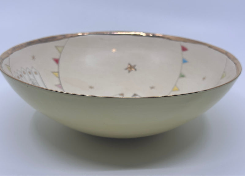 Large Bowl with 2 Birds & Bunting by Sophie Smith (SS105)