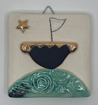 Boat & Star Design Hanging Tile by Sophie Smith (SS110)