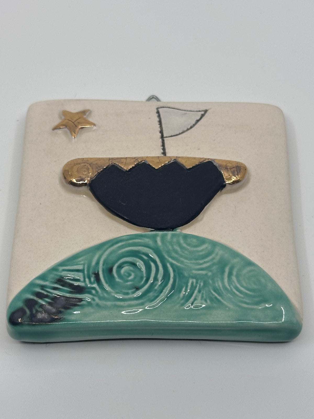Boat & Star Design Hanging Tile by Sophie Smith (SS110)