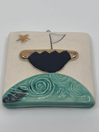 Boat & Star Design Hanging Tile by Sophie Smith (SS110)